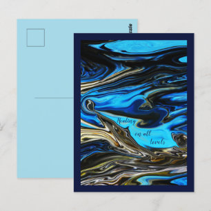 Tarjeta postal jaspeada de sanación en todos los n