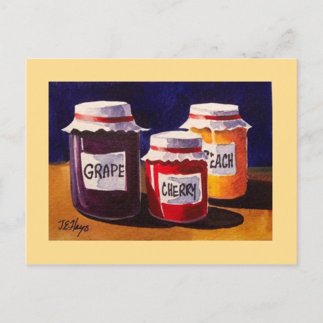 Tarjeta postal Jelly Jars de la abuela (Anverso)