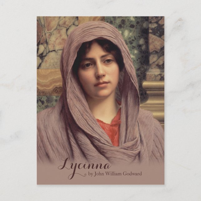Tarjeta postal John William Godward Lycinna CC0031 (Anverso)