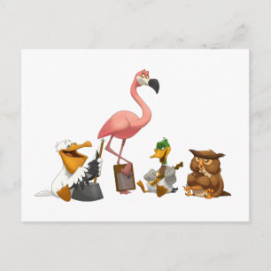 Tarjeta postal Jug Band O' Birds
