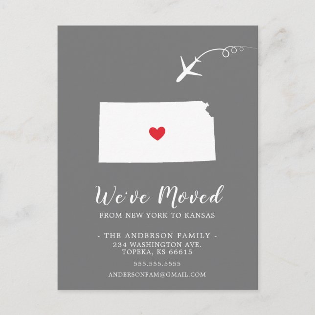 Tarjeta postal KANSAS del estado de la Invitación  (Anverso)