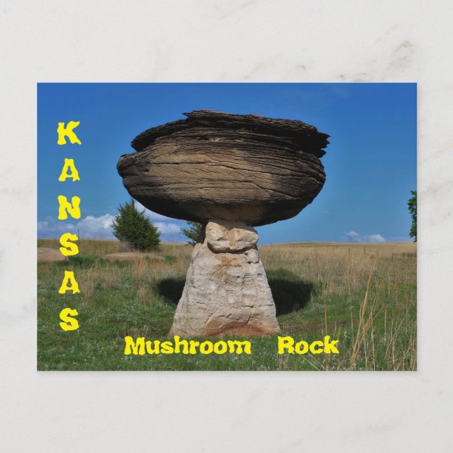 Tarjeta postal Kansas Mushroom Rock Park (Anverso)