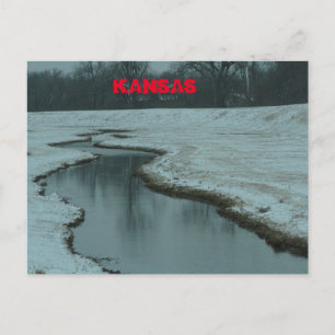 Tarjeta postal Kansas Snowy Creek.