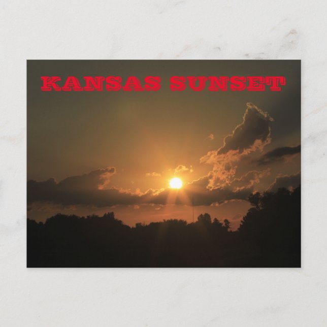 Tarjeta postal Kansas Sunset (Anverso)