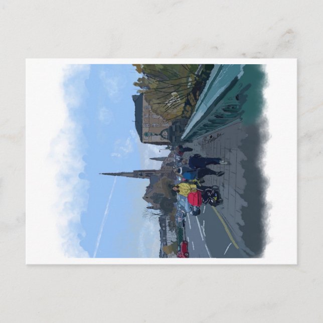 Tarjeta postal Kelvinbridge Glasgow, Escocia (Anverso)