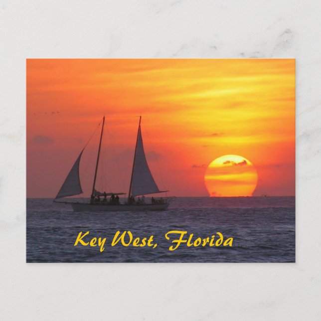 Tarjeta postal Key West, Florida Sunset (Anverso)
