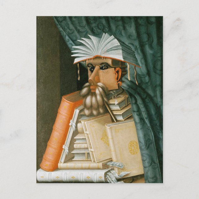 Tarjeta postal: La bibliotecaria (Anverso)