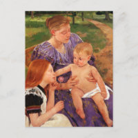 Tarjeta postal La familia de Mary Cassatt