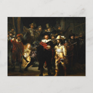 Tarjeta postal La ronda de noche de Rembrandt