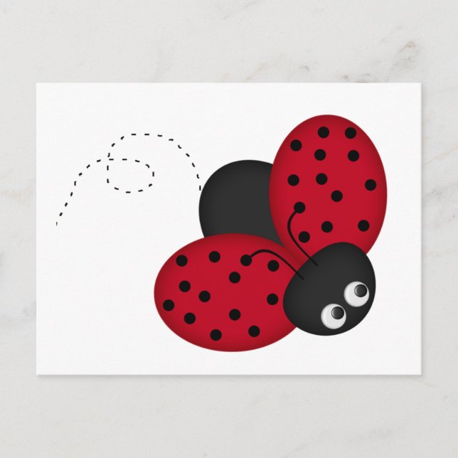Tarjeta postal Lady Bug Luck (Anverso)