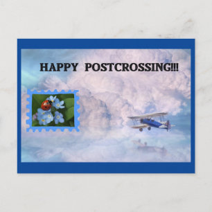 Tarjeta postal Lady Bug Stamp Airmail