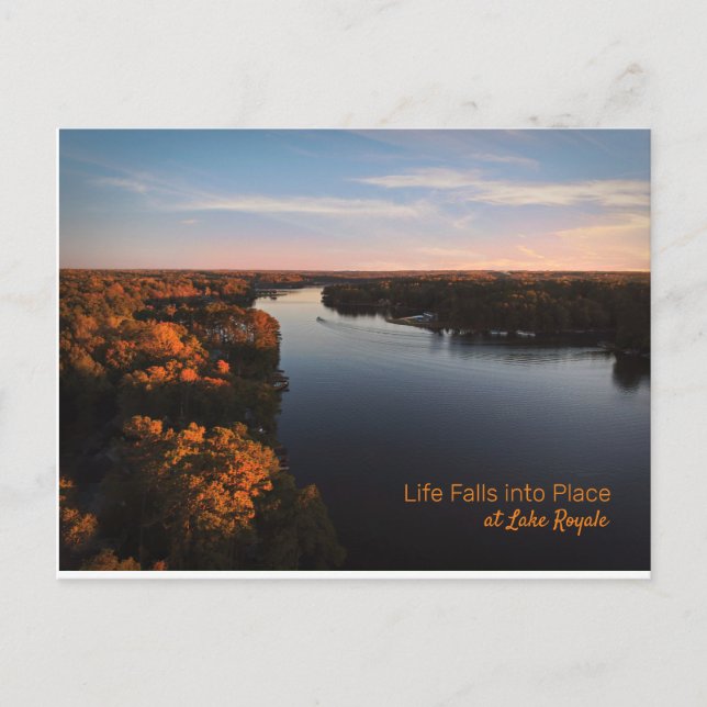 Tarjeta postal Lake Royale Sunset (Anverso)