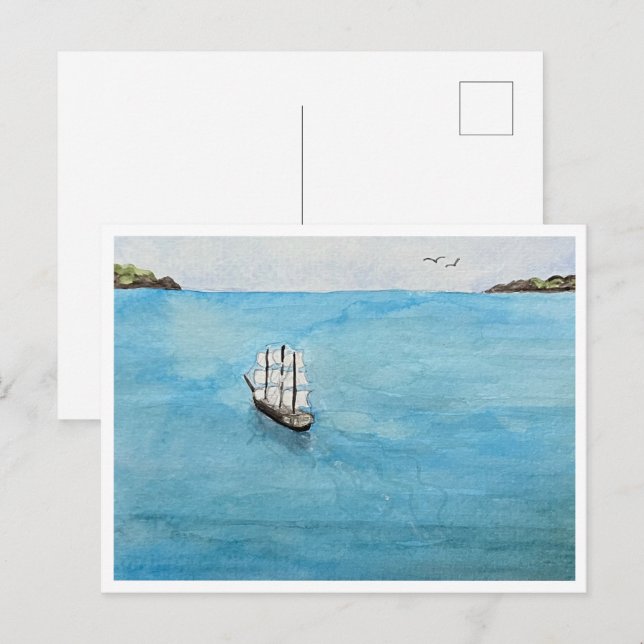 Tarjeta postal Land Ho (Anverso / Reverso)