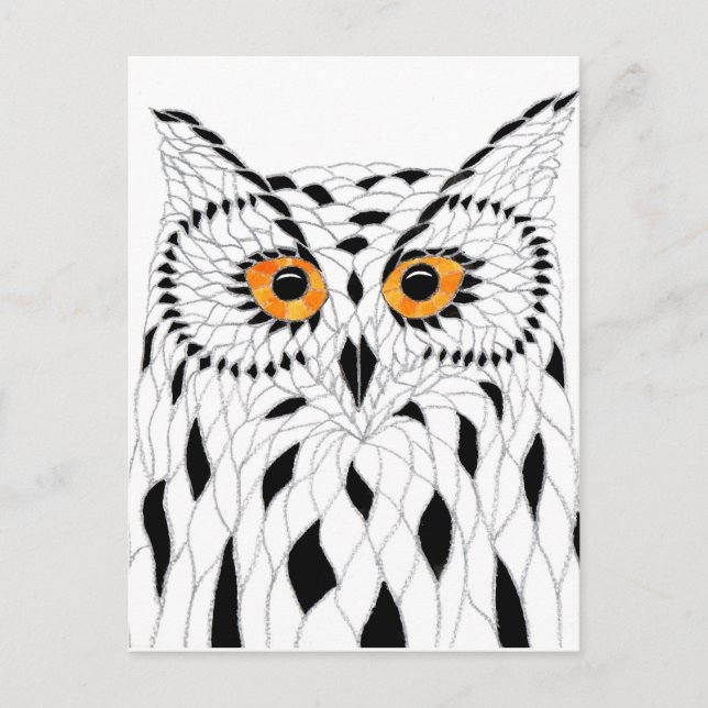 Tarjeta postal lechuza (Anverso)