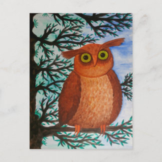 Tarjeta postal lechuza