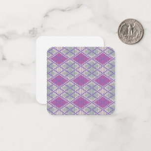 TARJETA POSTAL LILAC ARGYLE TEJIDO 2.5x2.5