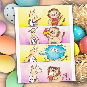 Tarjeta postal Llama VS León Pascua 2  por N. Jane