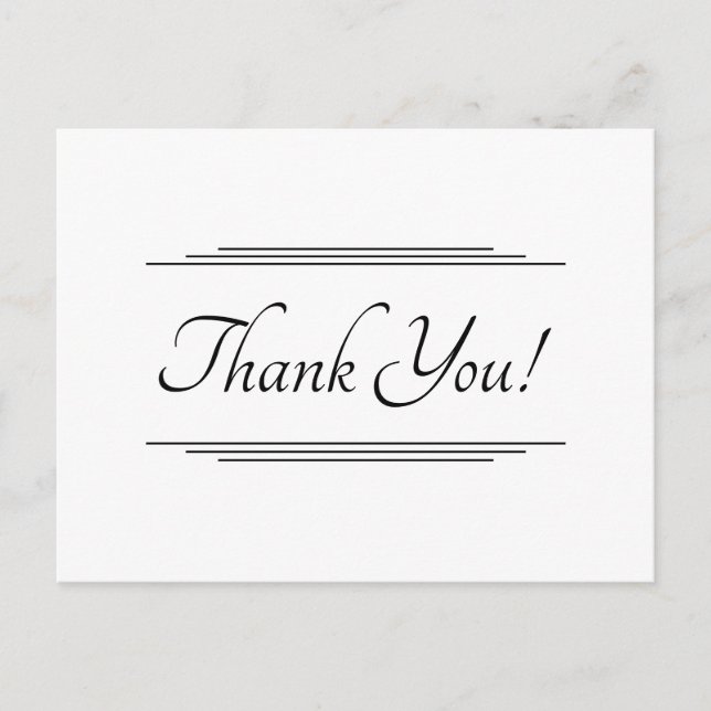 Tarjeta postal llamativa de "¡Gracias!" (Anverso)