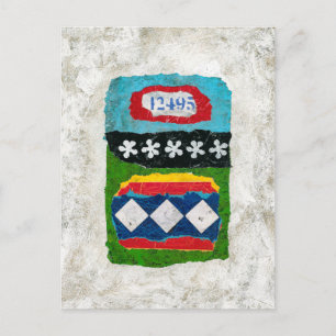 Tarjeta postal lo suficientemente cerca: arte abst