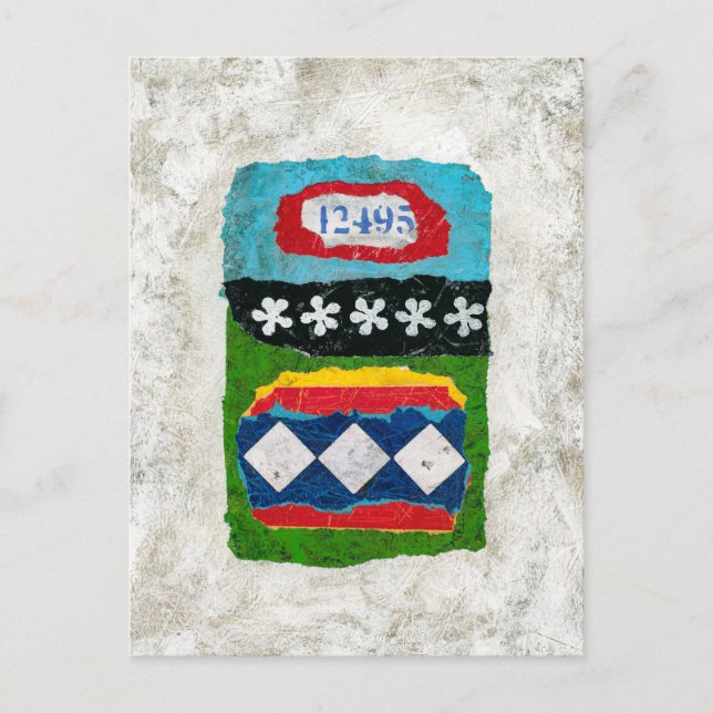 Tarjeta postal lo suficientemente cerca: arte abst (Anverso)