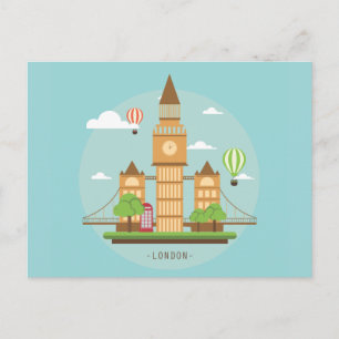 Tarjeta Postal Londres Inglaterra Gran Bretaña