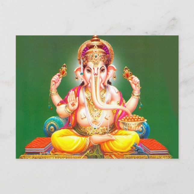 Tarjeta postal Lord Ganesha (Anverso)