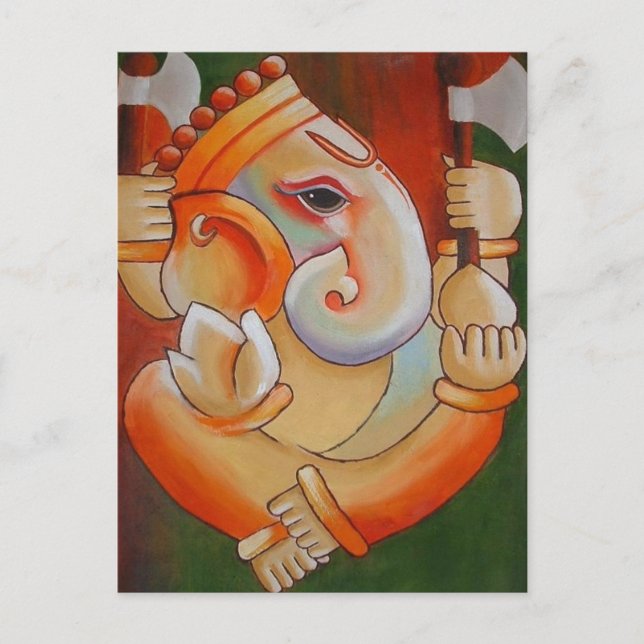 Tarjeta postal Lord Ganesha (Anverso)