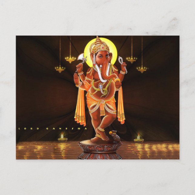 Tarjeta postal Lord Ganesha (Anverso)