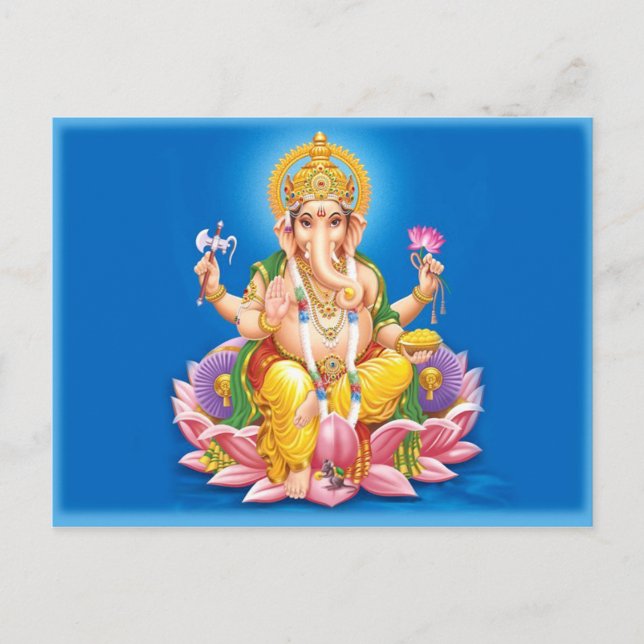 Tarjeta postal Lord Ganesha (Anverso)