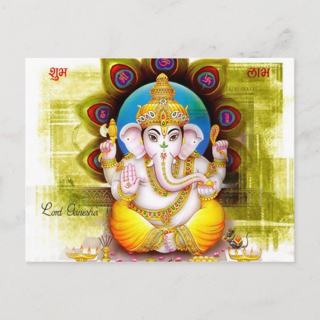Tarjeta postal Lord Ganesha (Anverso)