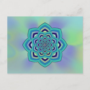 Tarjeta postal Lotus para iluminación Pastel