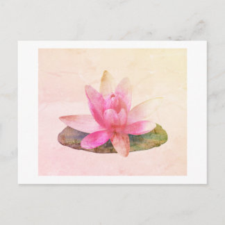 TARJETA POSTAL : LOTUS ROSA