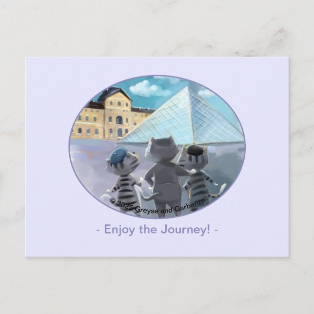 Tarjeta postal Louvre - Happy (Sobre opcional) (Anverso)