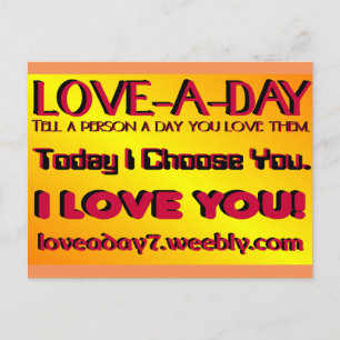 Tarjeta Postal Love A Day