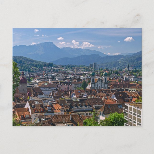 Tarjeta postal Lucerna Cityscape View (Anverso)