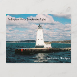 Tarjeta postal Ludington North Breakwater Light