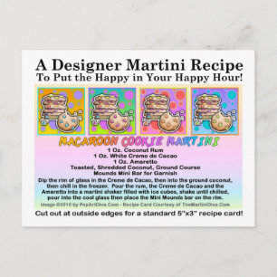 Tarjeta postal Macaroon Cookie Martini
