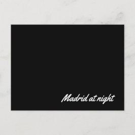 Tarjeta postal Madrid por la noche