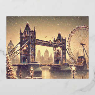 Tarjeta postal mágica de Navidad en Londres
