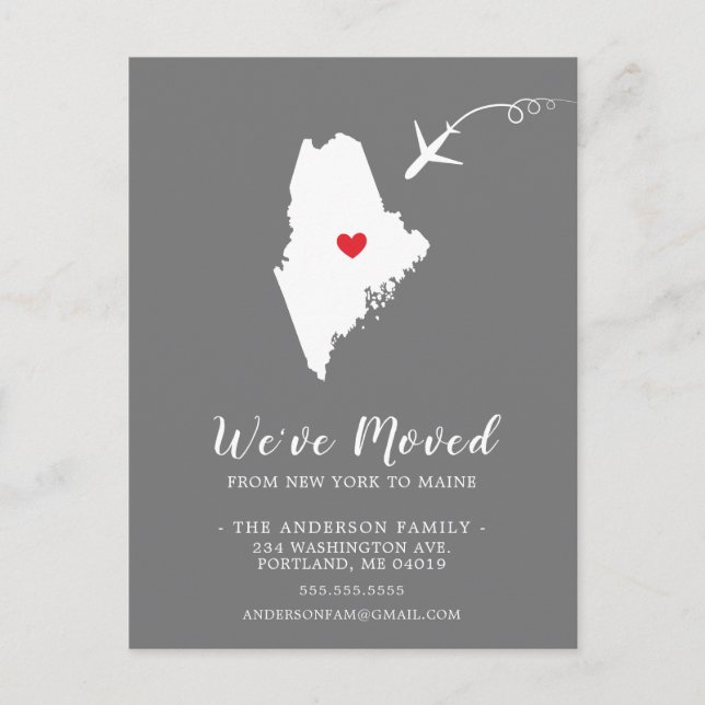 Tarjeta postal MAINE del estado de la Invitación m (Anverso)