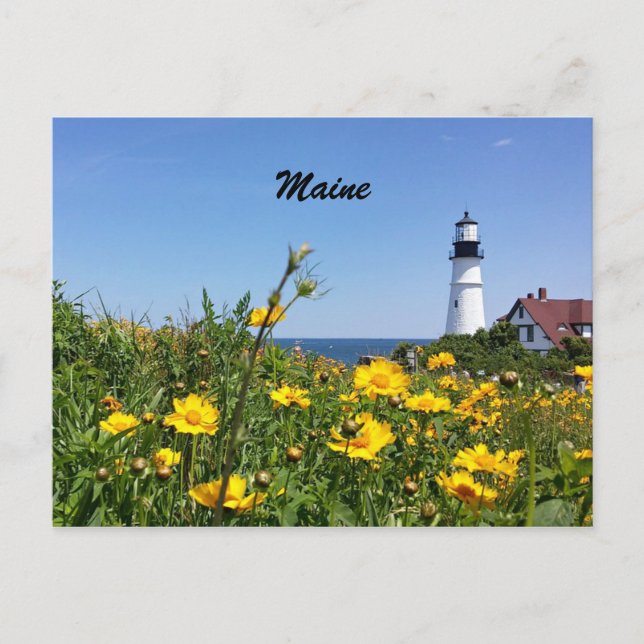 Tarjeta postal Maine Lighthouse (Anverso)