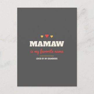 Tarjeta Postal Mamaw Es Mi Nombre Favorito