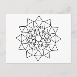 Tarjeta postal - Mandala delicado para colorear