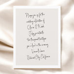 Tarjeta postal manuscrita Minimalista de Boda<br><div class="desc">¡Celebra el amor con nosotros! Nuestra invitación a la boda capta la esencia del romance con todo el texto bellamente escrito en escritura moderna de estilo manuscrito. Cada palabra baila a través de la página, invitándote a unirte a nosotros al comenzar nuestro viaje juntos. Desde los más sentidos votos hasta...</div>
