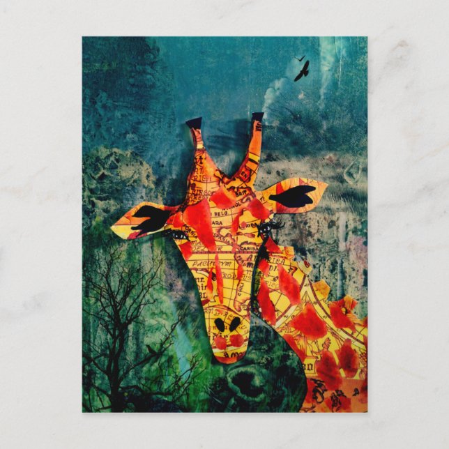Tarjeta postal Mapa Giraffe 2 (Anverso)