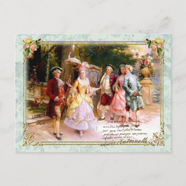 Tarjeta postal Marie Antoinette Versailles Garden (Anverso)