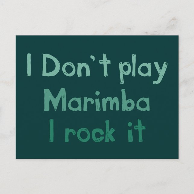 Tarjeta postal Marimba Rock It (Anverso)