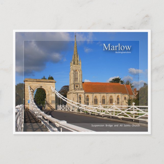 Tarjeta postal Marlow Bridge (Anverso)