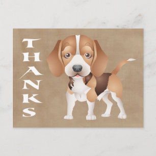 Tarjeta postal marrón angustiado cachorro perro Be