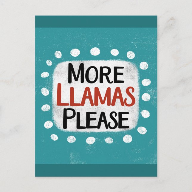 Tarjeta Postal Más Llamas Por Favor (Anverso)